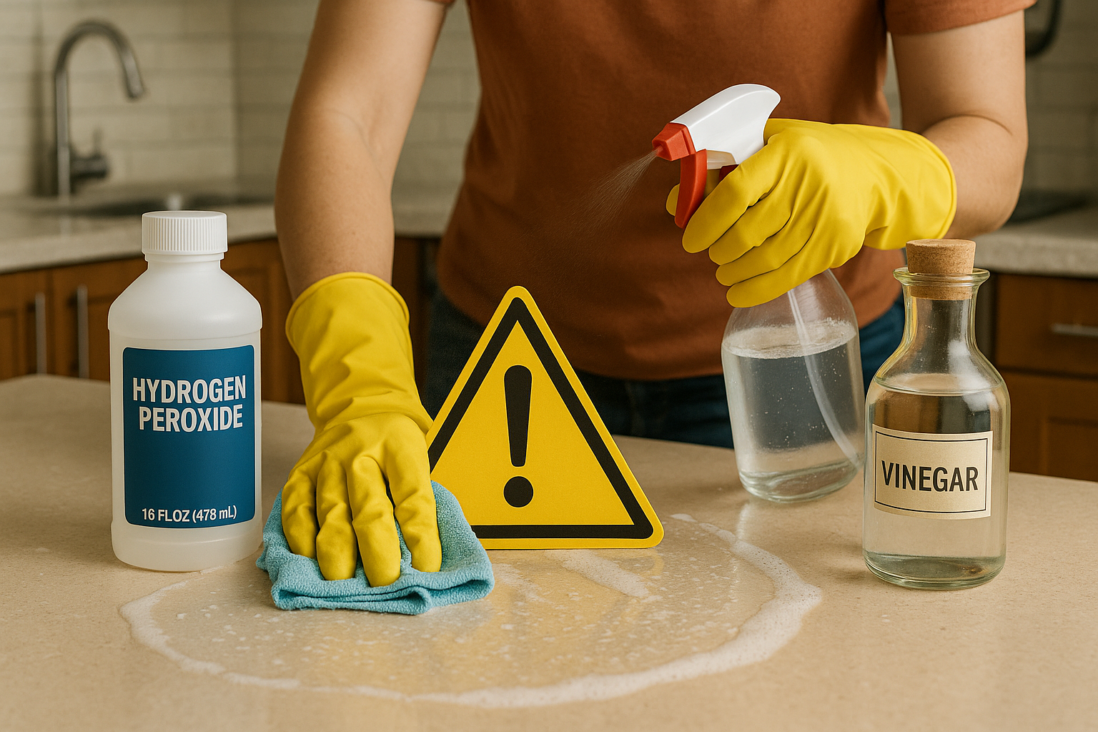 Mixing Hydrogen Peroxide And Vinegar | Roochii Cleaning