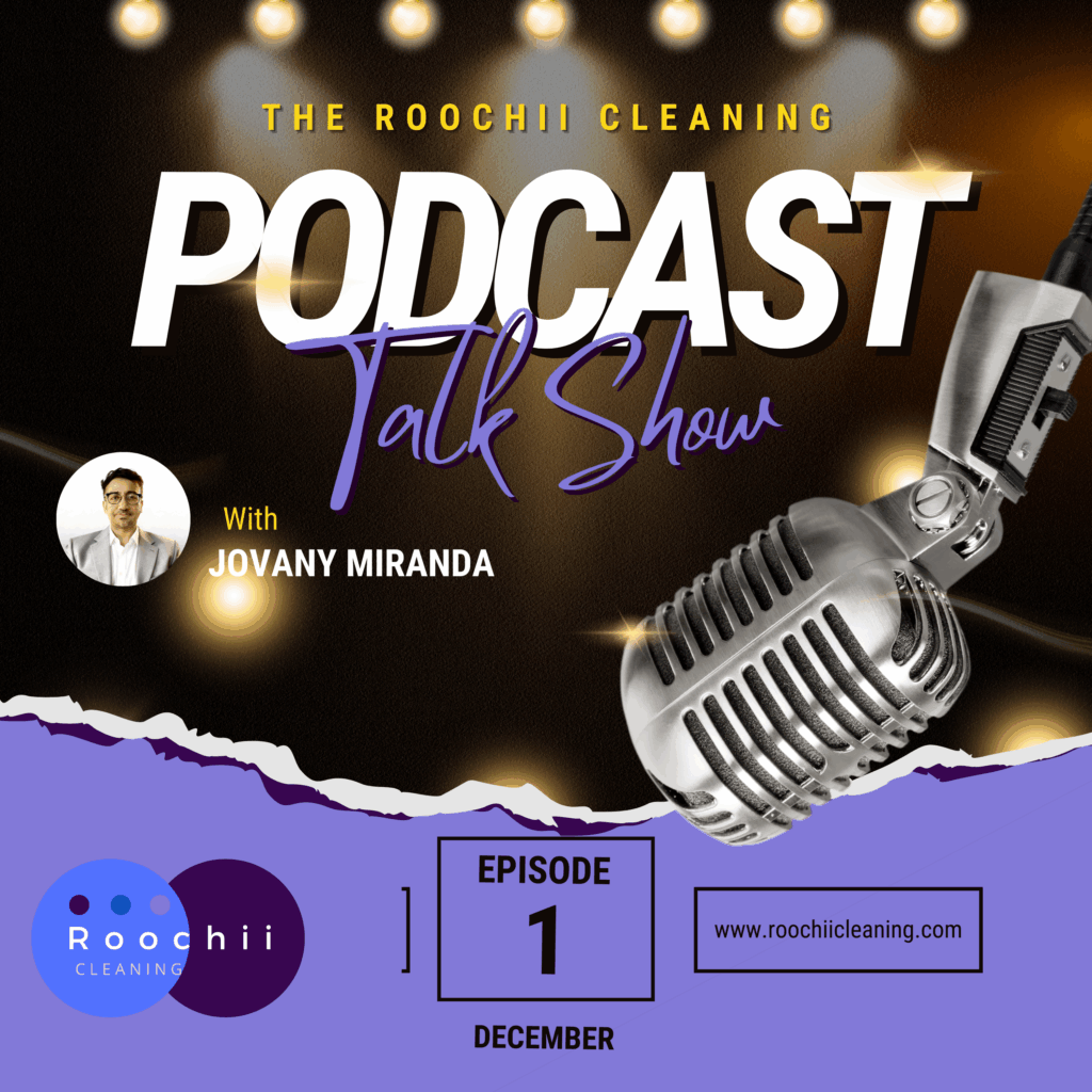 Cover art for Roochii Cleaning’s first podcast episode titled “Does Apple Cider Vinegar Kill Mold? The Truth Revealed.”