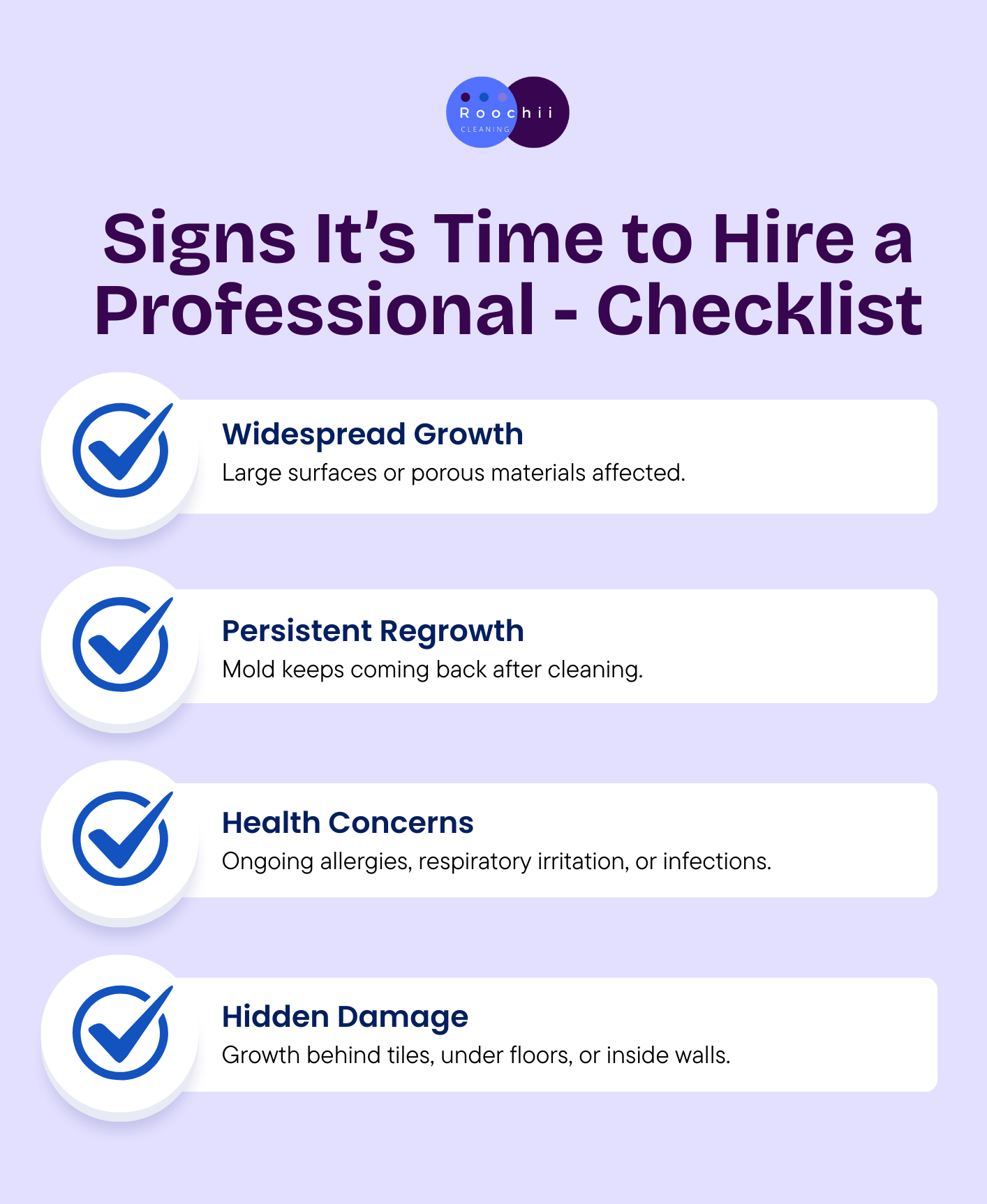 What is Pink Mold and How to Get Rid of It For Good 6 Infographic checklist showing signs it’s time to hire a professional for pink mold removal — explaining what is pink mold and when expert cleaning is needed.