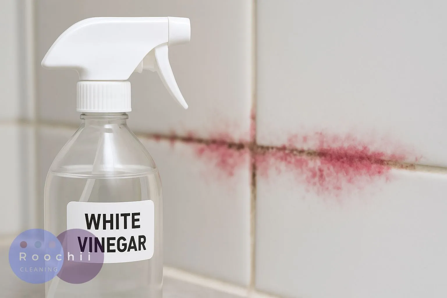 How to Clean Mold: A Comprehensive Guide to Mold Cleaning Methods 15 How to clean mold with white vinegar – pink mold on tile grout in a bathroom.