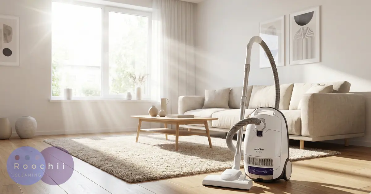 HEPA Vacuum Cleaners: Is It Better? 1 Modern HEPA vacuum cleaners in a bright, minimalist living room, showcasing powerful filtration for dust-free and allergy-friendly home cleaning.