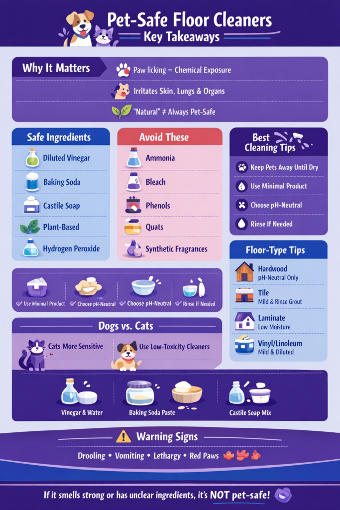 Pet safe floor cleaners key tips and ingredients summary