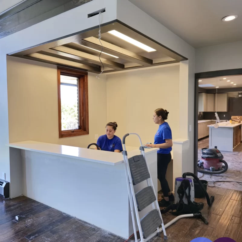 Roochii Cleaning team working on a post-construction cleanup in  University